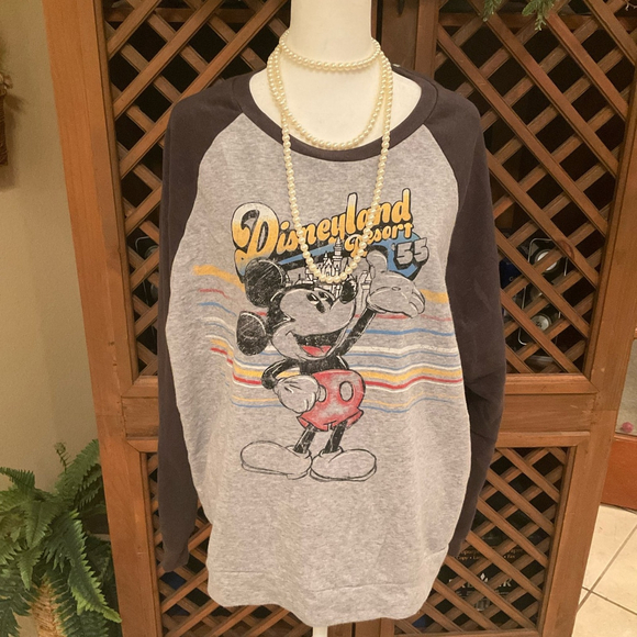 Disneyland Resort Park Mickey Mouse Womens 2X Raglan Sweater - Picture 1 of 7